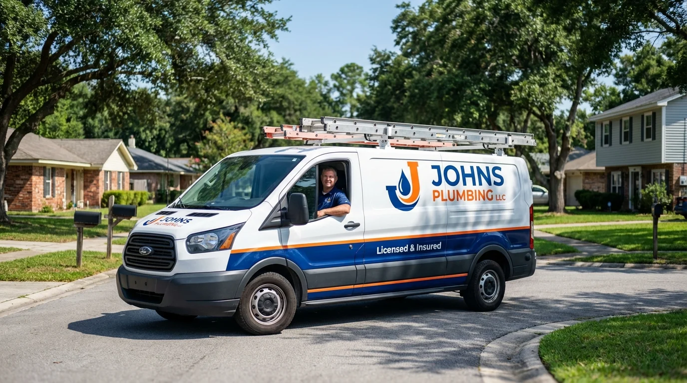 Johns Plumbing LLC service van in Wilder, ID