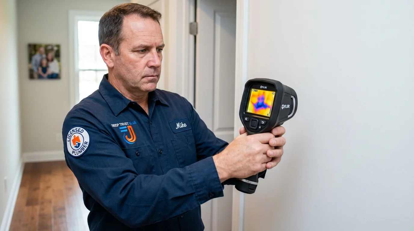 Thermal imaging leak detection by Johns Plumbing LLC in Wilder